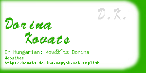 dorina kovats business card